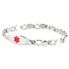 Paired Hearts Bracelet Side Silver