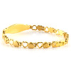 Paired Hearts Bracelet Back Gold