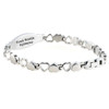 Paired Hearts Bracelet Back Engraving Silver