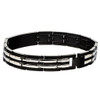 Stainless Steel Striped Bracelet Side Black