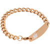 Medium Link Chain Medical ID Bracelet Side Rose Gold