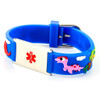 Kids Dinosaur Engraveable Bracelet Front Blue