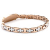 The Cross Link Bracelet Back Rose Gold