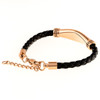 The Braided Bracelet Back Rose Gold And Black