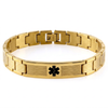 The Contemporary Titanium Bracelet Front Gold