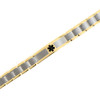 The Contemporary Titanium Bracelet Opened Silver And Gold