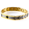 The Contemporary Titanium Bracelet Side Silver And Gold