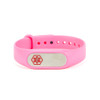 Adjustable Silicone Medical Bracelet with Tag Front Pink