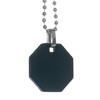 Striped Hexagon Pendant 2 Black