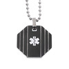 Striped Hexagon Pendant 4 Black