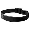 Slimline Adjustable Silicone with Black Tag Side View Black