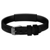 Slimline Adjustable Silicone with Black Tag Back Black