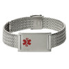 Woven Stainless Steel Bracelet Front Silver