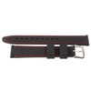 18mm Silicone Strap for SOS Talisman Black With Red Stitching