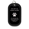 Home Alone Pet Tag Black Front