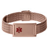 Woven Stainless Steel Bracelet Front Rose Gold