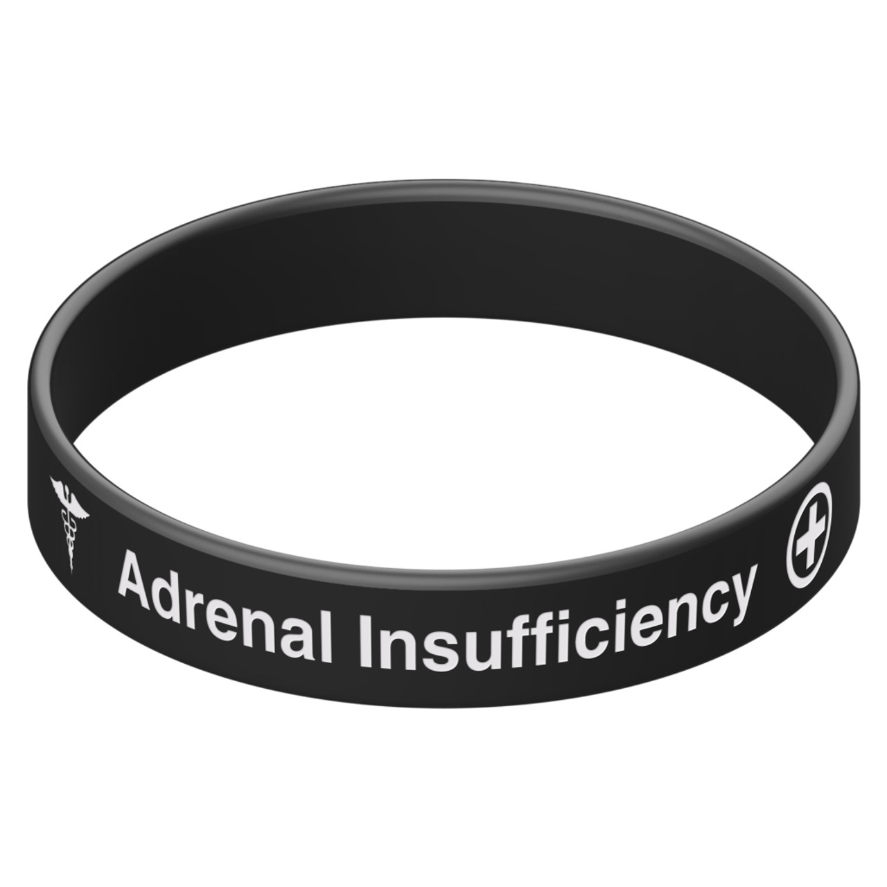 Adrenal Insufficiency Medical ID Alert Bracelet with Embossed Emblem from  Stainless Steel. Style: Classic Wide, Premium Series. -