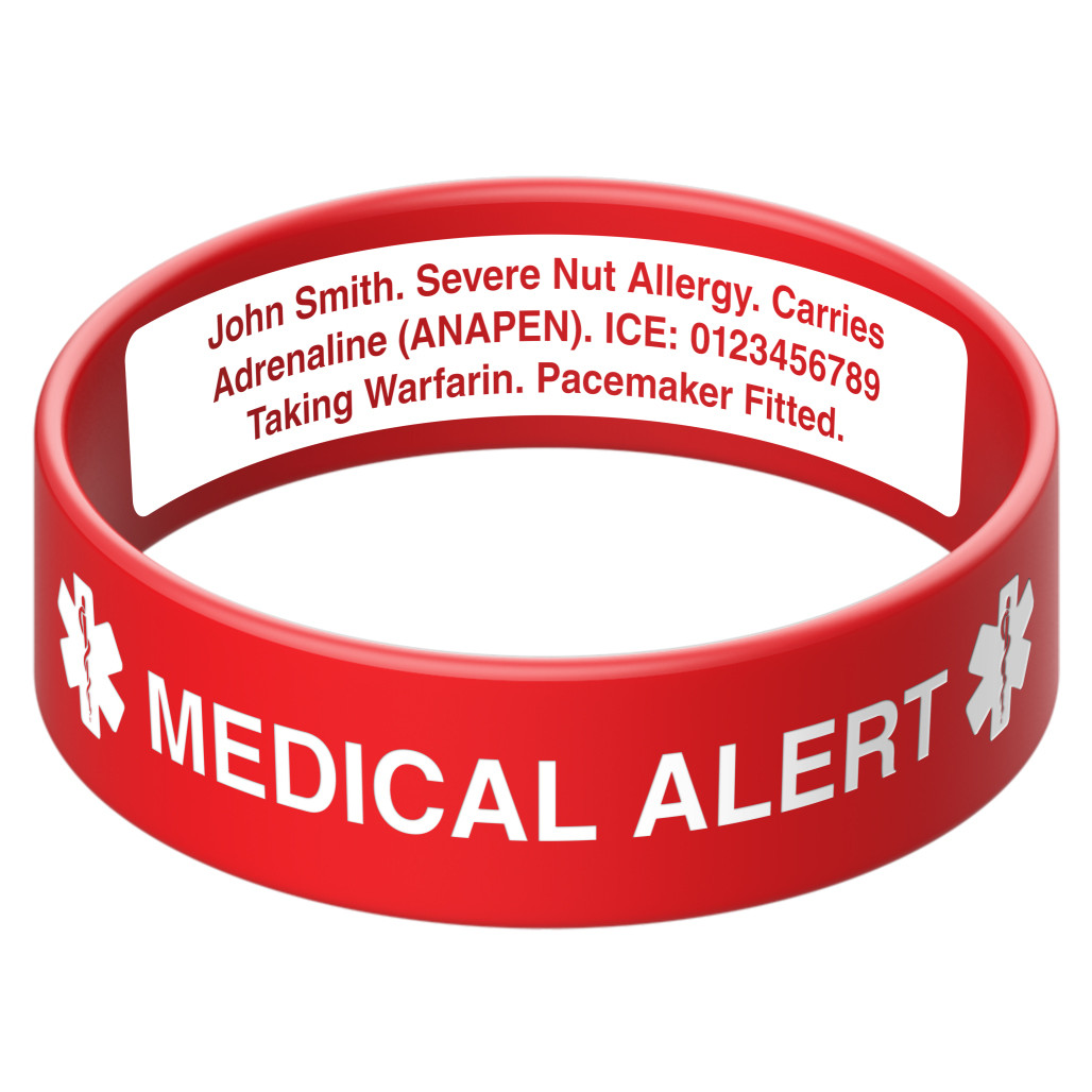 Divoti Supercharge Wristband ID - Custom Engraved Silicone Sport Bracelet With Emergency Info Tag - View #10
