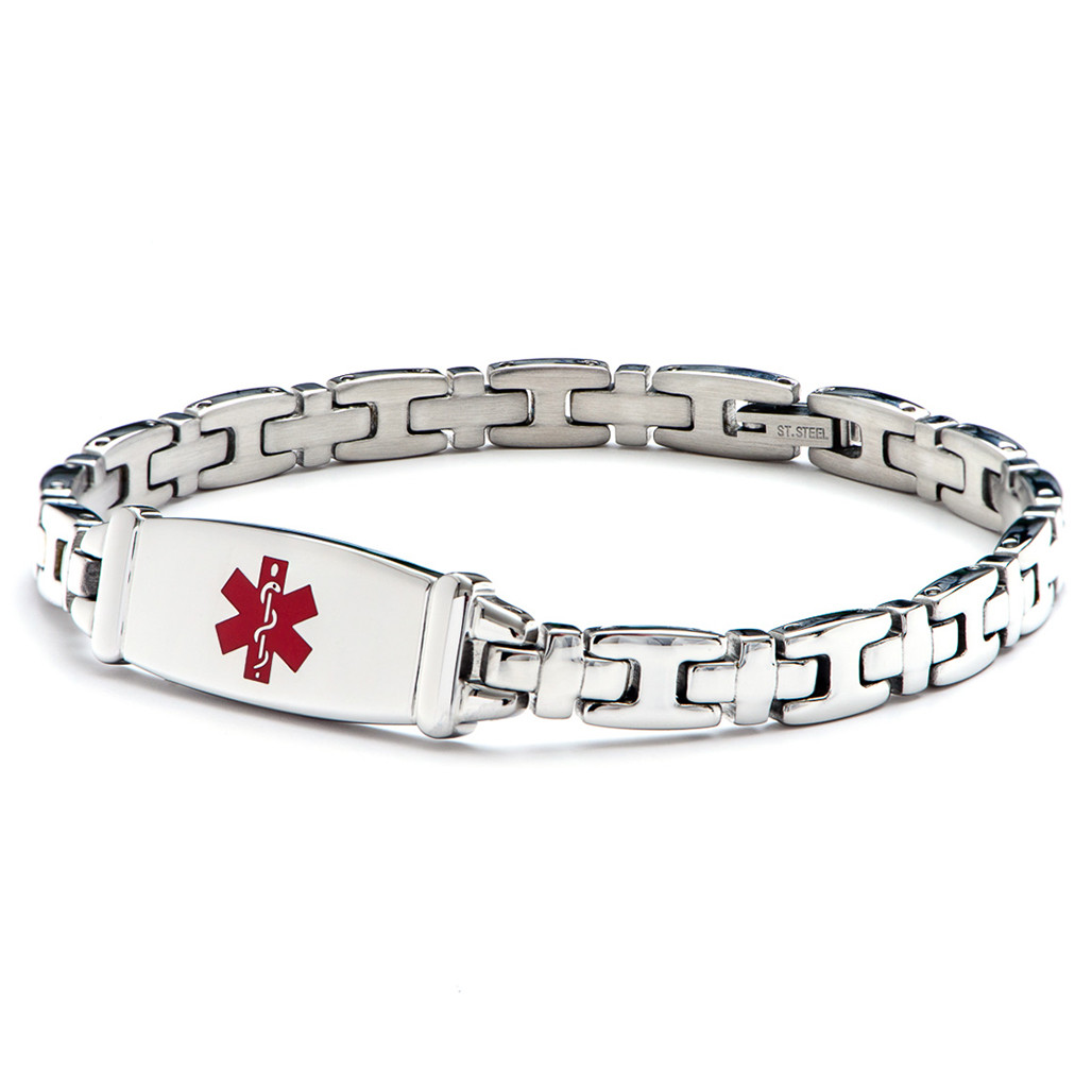 ☆silver925☆ ID bracelet CROSS 925 Sterling Silver Cross ID Bracelet Men's Women's Engravable 7