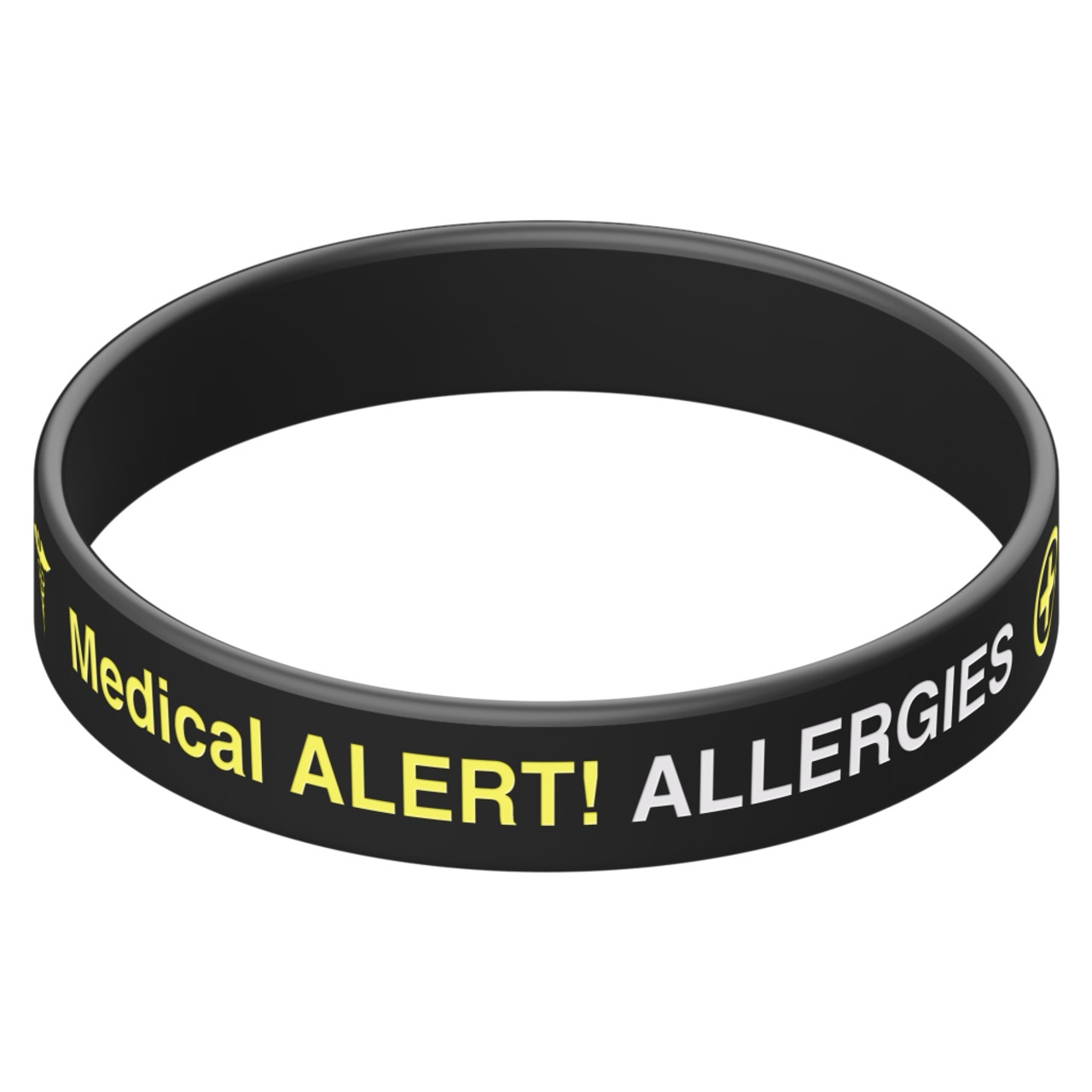 FIMAODZ Penicillin Allergy Bracelet Medical Alert for Kids Men Bee Peanut  Allergy Stainless Steel Bracelets Silicone Bangles