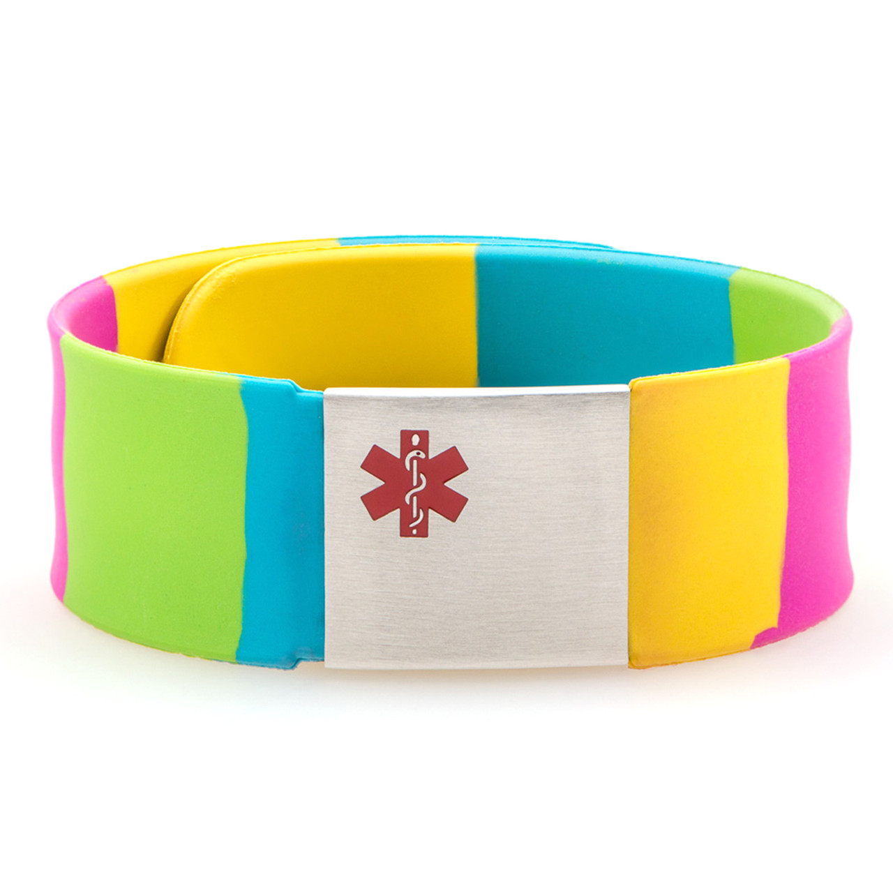 Custom Colour Silicone Medical ID Bracelets by Mediband