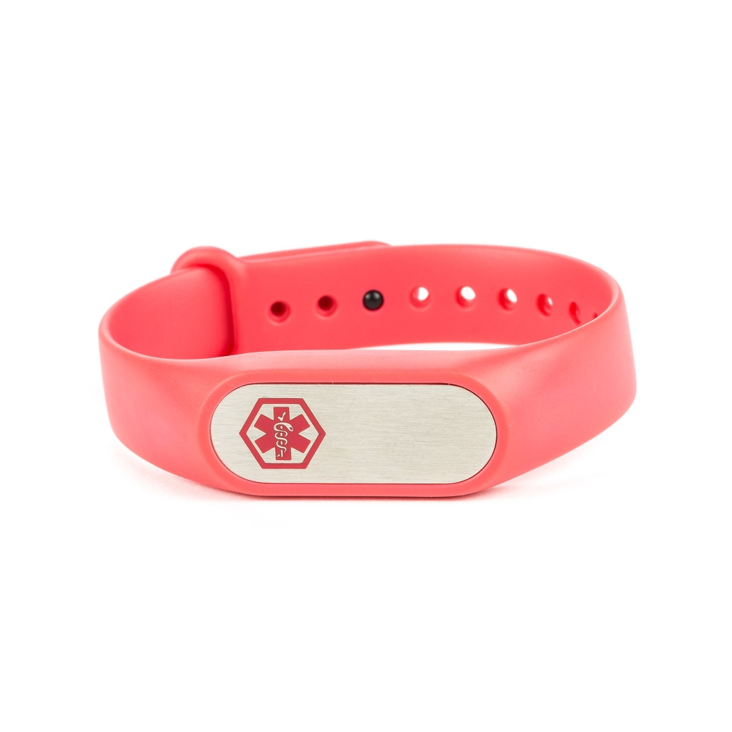 Adjustable Silicone Medical Bracelet with Tag