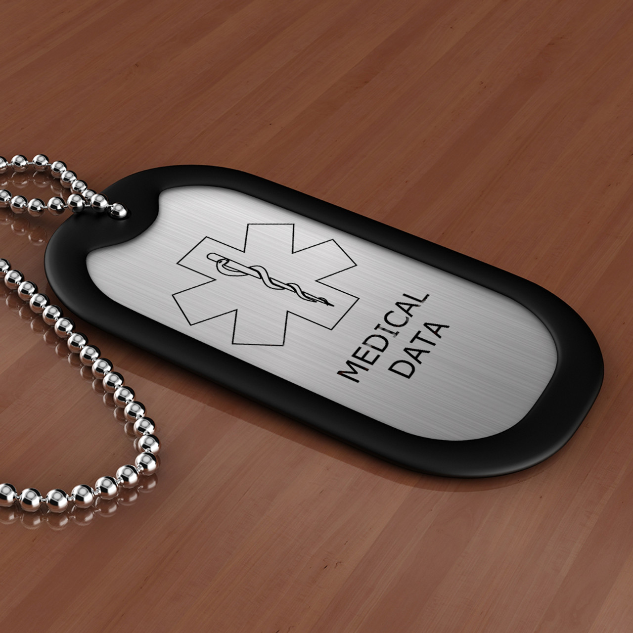 Stainless Steel Medical Dog Tag - Outline