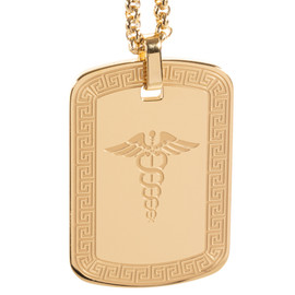 Premier Chain Gold Dog Tag Gold