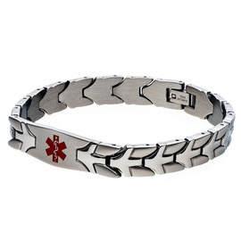 Arrow Stainless Steel Engraveable Bracelet Side  Silver