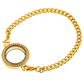 Gold Plated Locket Bracelet 1