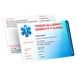 Food Allergies Identity Card