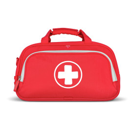 Red Insulated Large Medicine Bag Case Front
