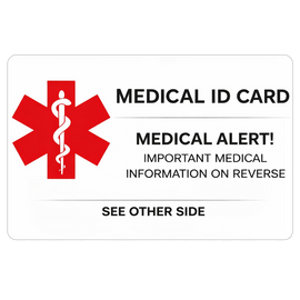 White Medical ID Card