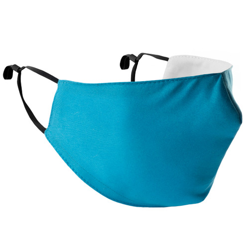 Reusable Washable Face Mask Light Blue Side View Blue