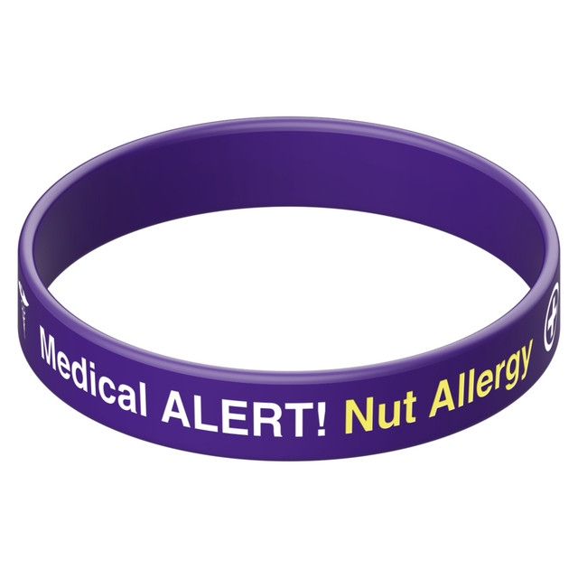 NUT ALLERGY Medical Alert ID Stainless Steel Identification Bracelet w –  Max Petals