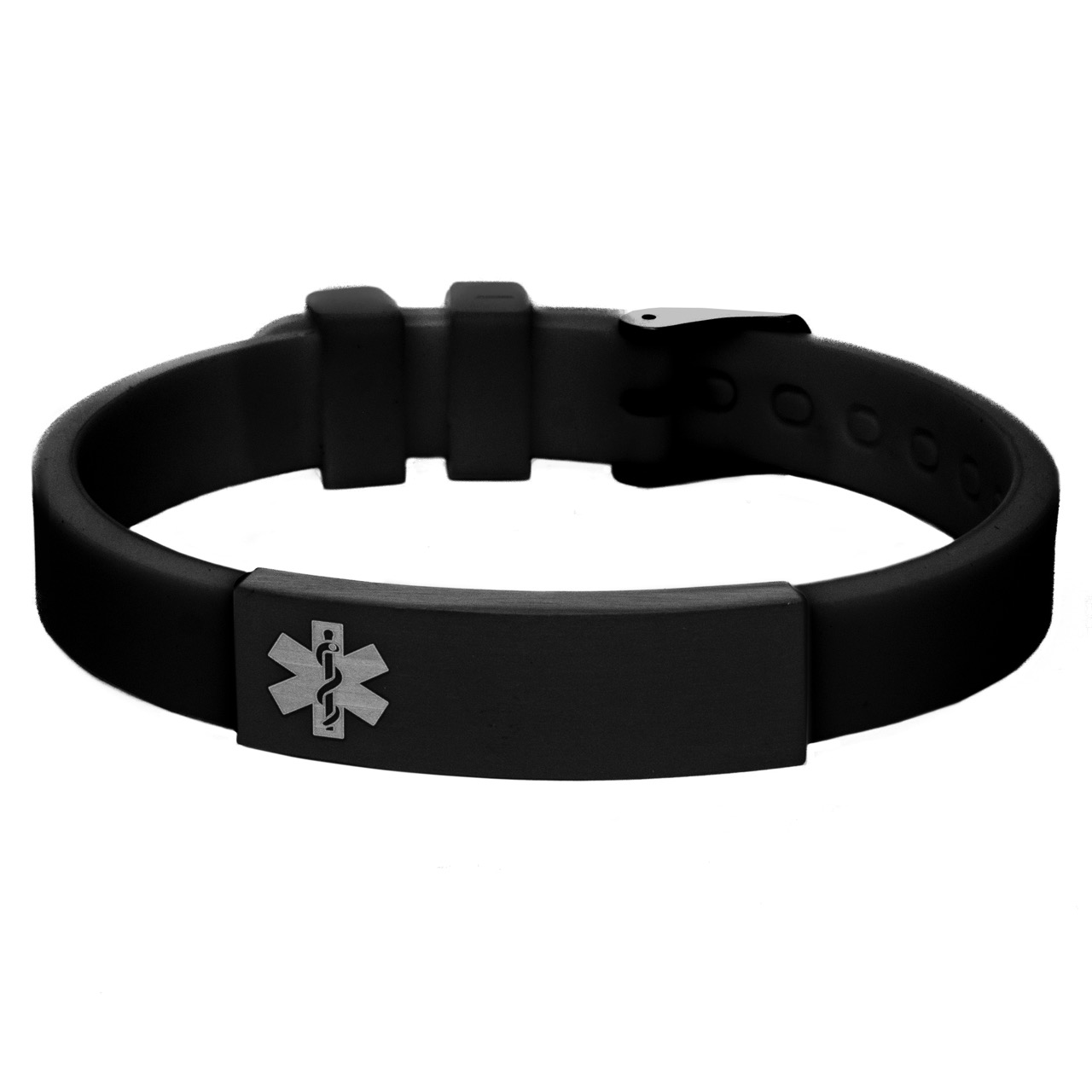 Slimline Adjustable Silicone with Black Tag