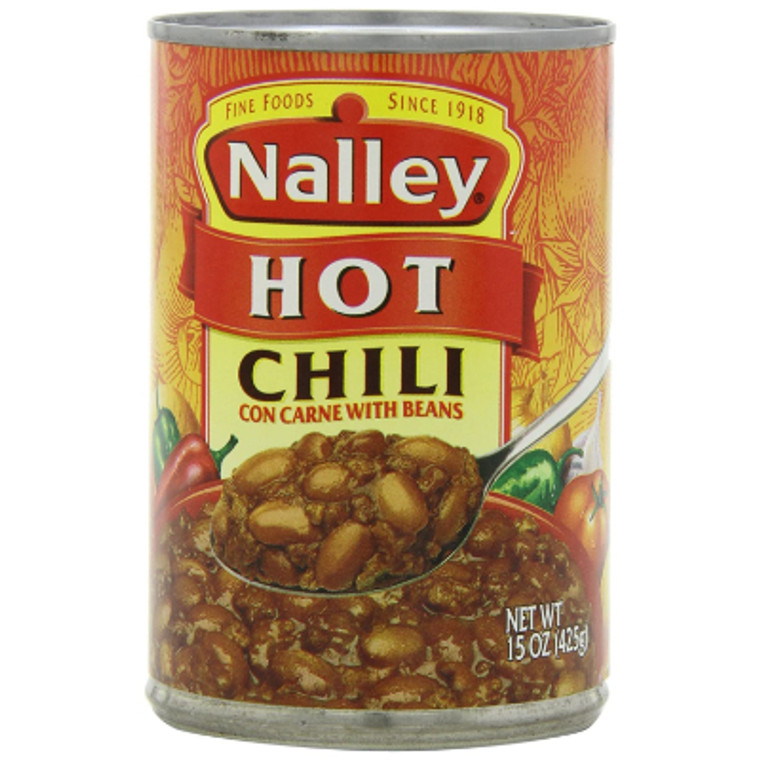 Nalley Hot Chili With Beans 14 oz.