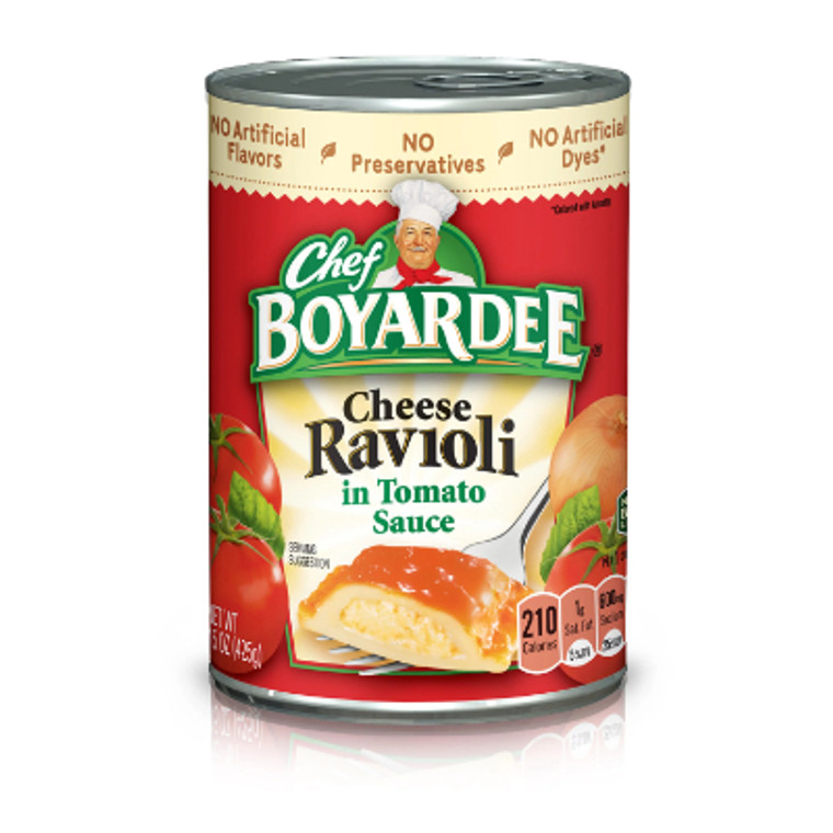 Chef Boyardee Cheese Ravioli in Tomato Sauce, 15 oz.