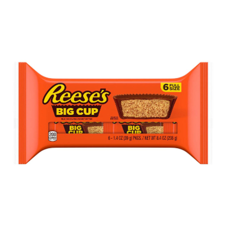 Reese's Peanut Butter Big Cups 6 Pack, 1.4 oz.