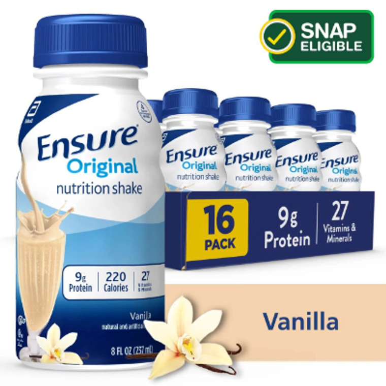 Ensure Nutrition Shake, Vanilla, 8 oz., 16 Pack