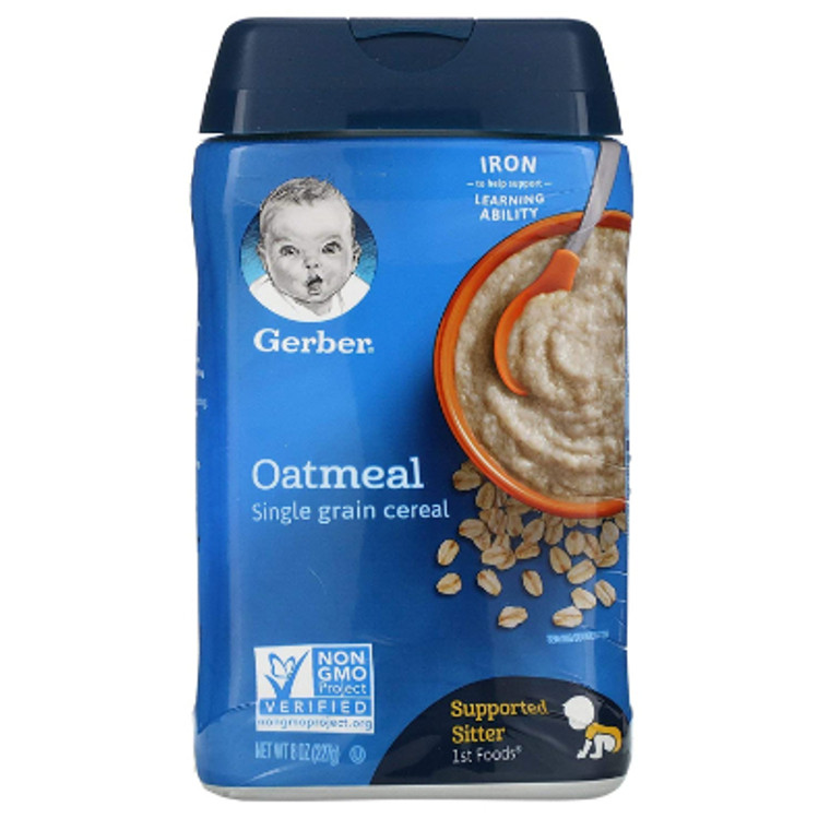 Gerber® Oatmeal Cereal Single Grain, 8 oz.