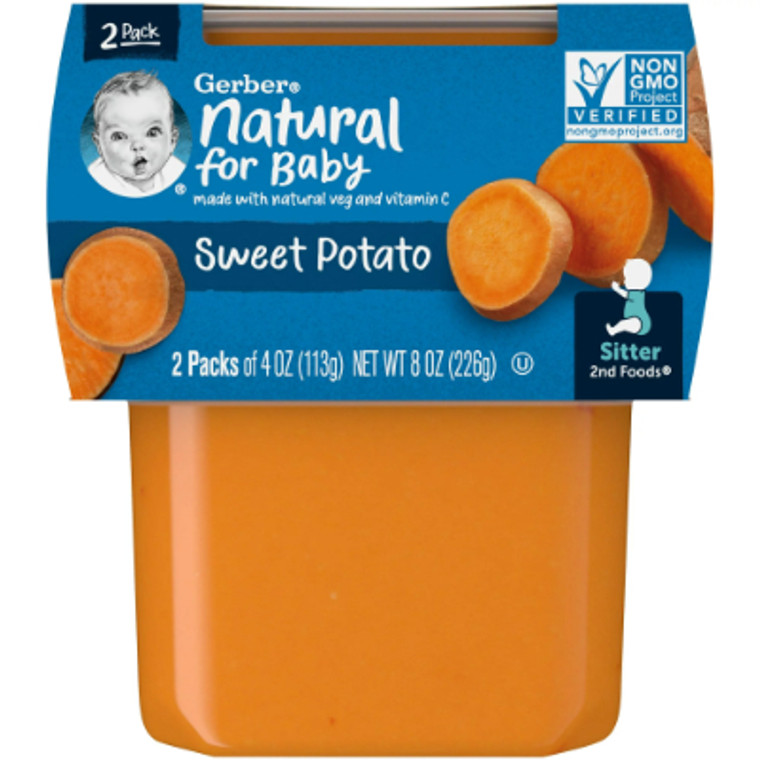 Gerber Sweet Potato Sitter 2nd Foods 4 oz., 2 Pack