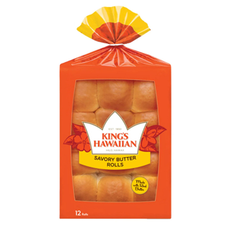 King's Hawaiian Savory Butter Rolls 12 oz., 12 Count