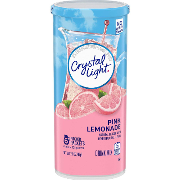 Crystal Light Pink Lemonade 6 Pitcher Packets 2.8 oz.