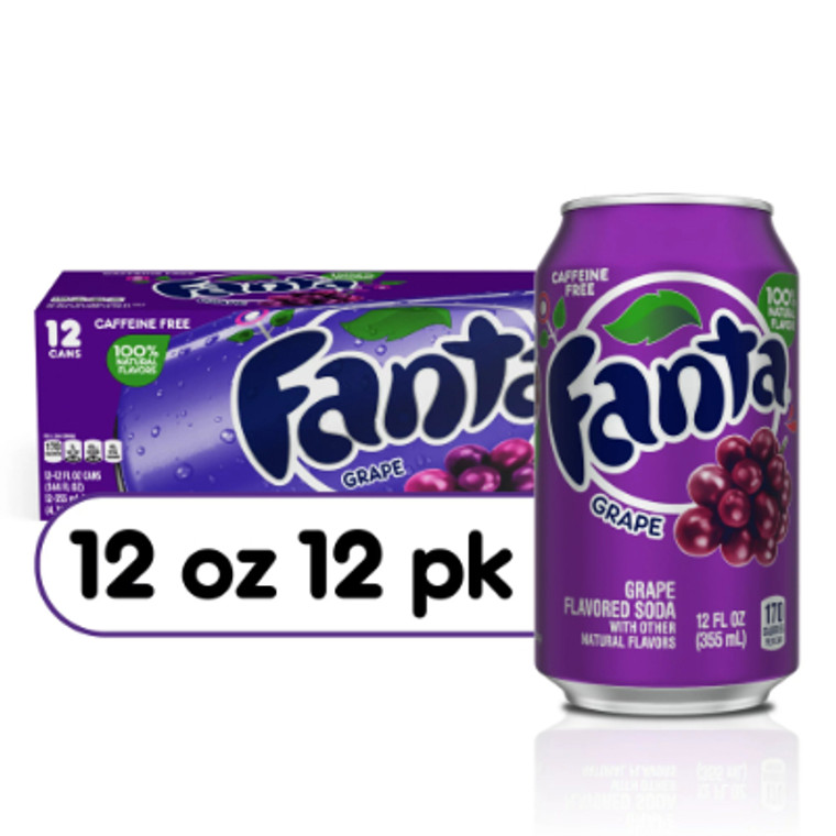 Fanta Grape Soda 12 oz., 12 Pack