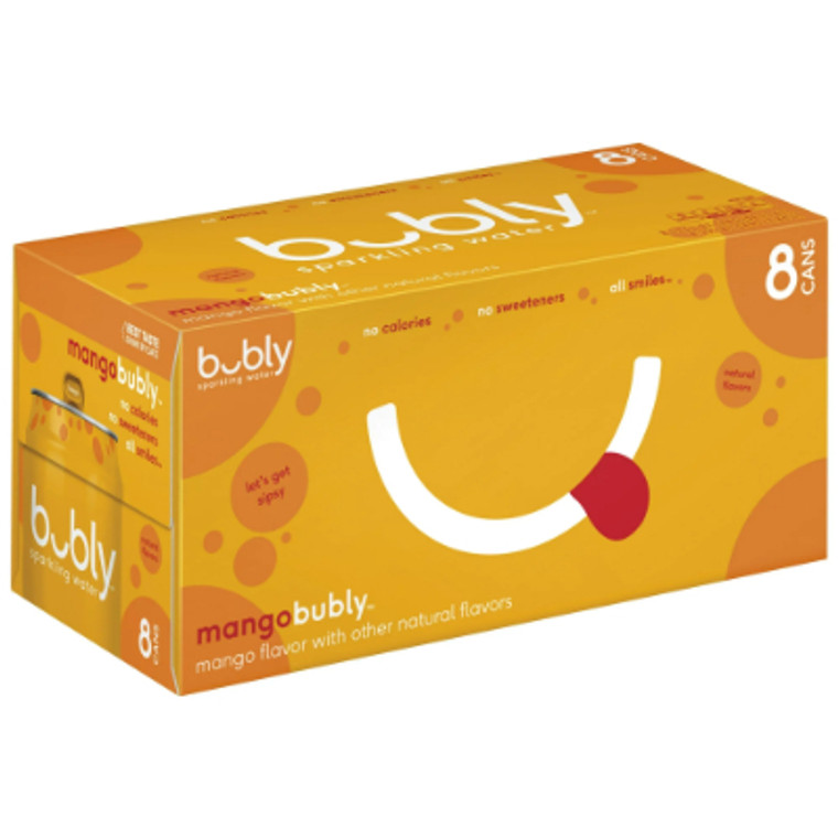 Bubly Sparkling Water Mango Bubly 12 oz., 8 Pack