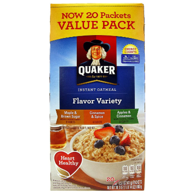 Quaker Flavor Variety 1.51 oz., 20 Pack