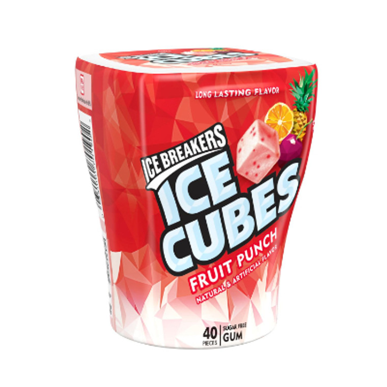 Ice Breakers Ice Cubes Fruit Punch Gum 40 Pieces