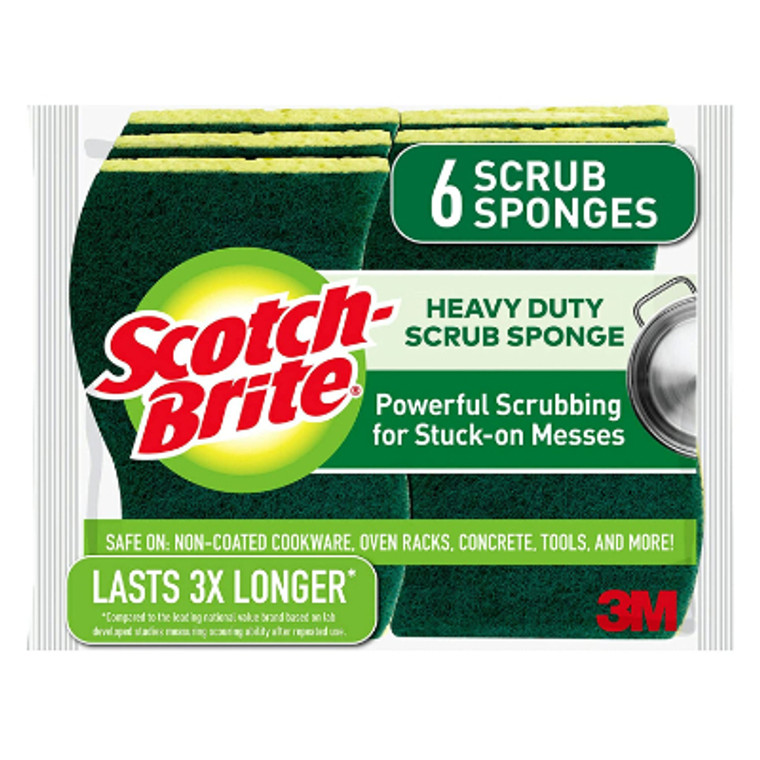 Scotch-Brite Heavy Duty Scrub Sponges 6 Count