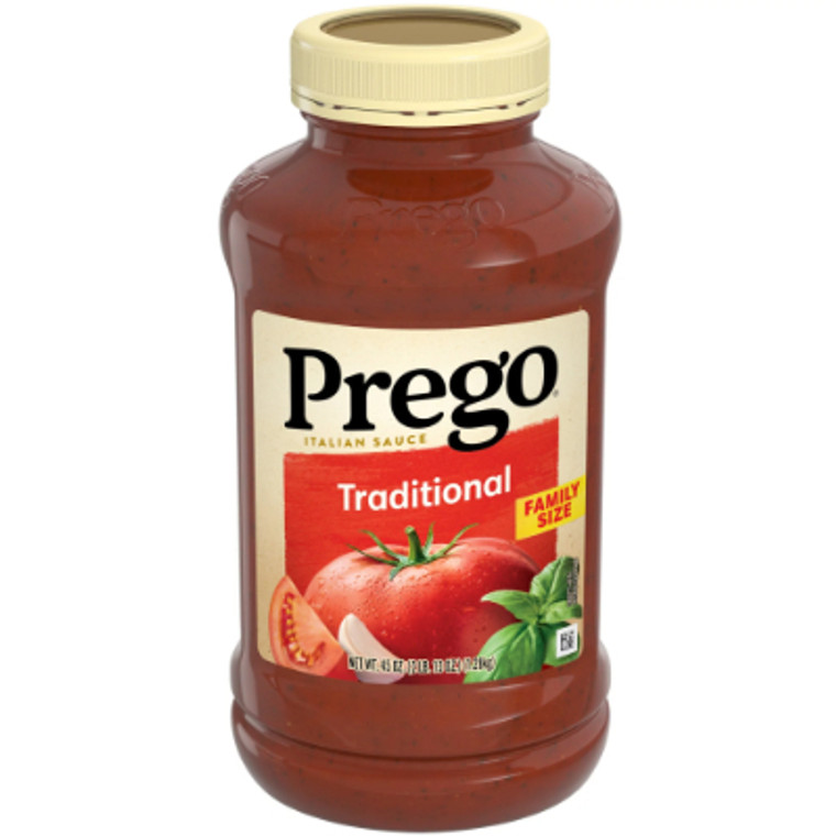 Prego Pasta Sauce, Traditional Italian Tomato Sauce, 45 oz.